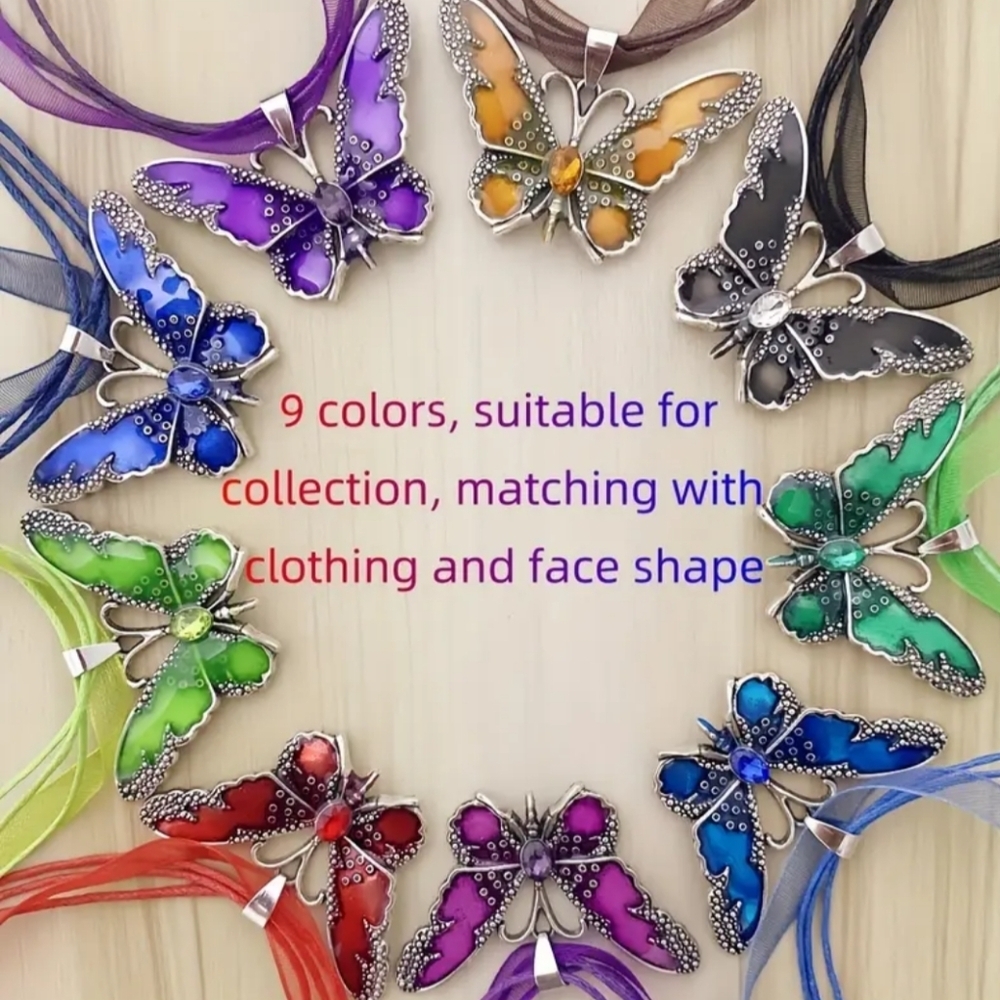 2/30$ Or 3/$35 Y2K Boho Variety Spring Summer Butterfly Ribbon Necklace-(#0194)‎